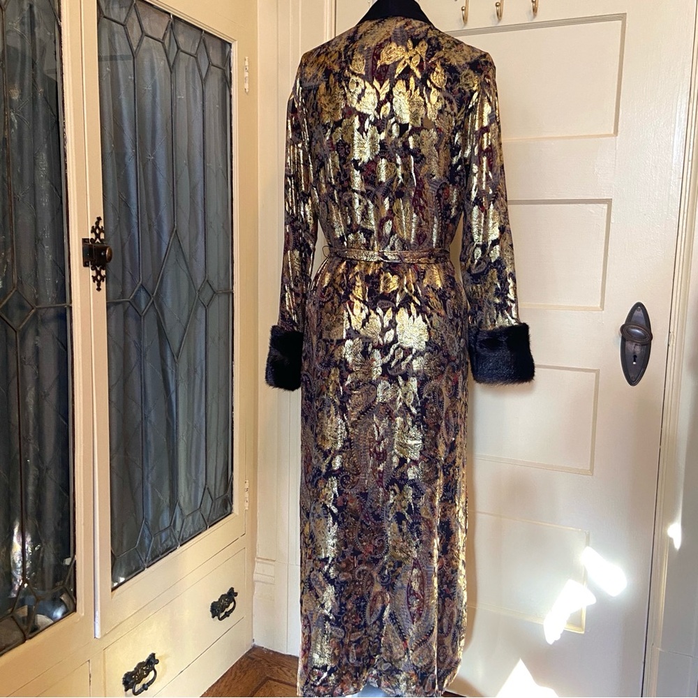 Rare ✨ Zara Lamé Faux Fur Smoking Robe - Picture 10 of 12